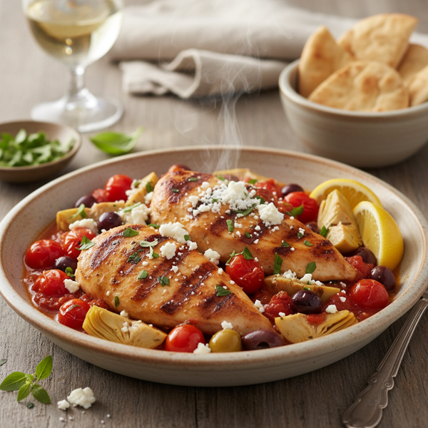 Mediterranean Chicken with Tomato and Artichoke recipe