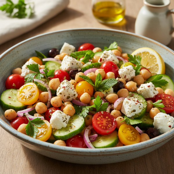 Mediterranean Chickpea Delight Salad recipe