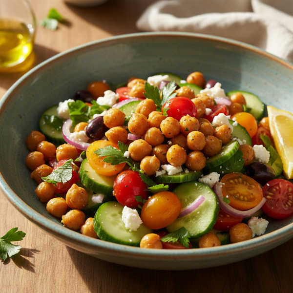 Mediterranean Chickpea Power Salad recipe
