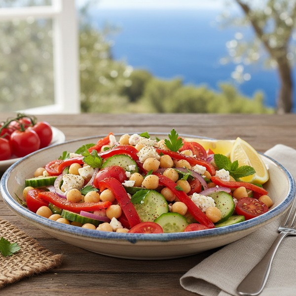 Mediterranean Chickpea Salad with Piquillo Peppers recipe