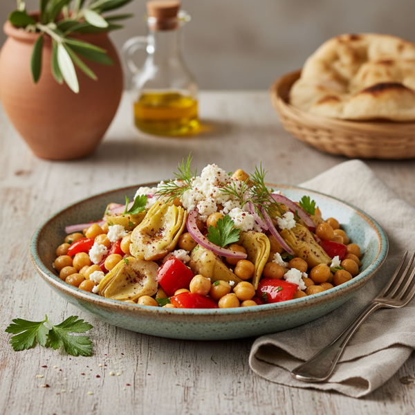 Mediterranean Chickpea and Artichoke Delight recipe