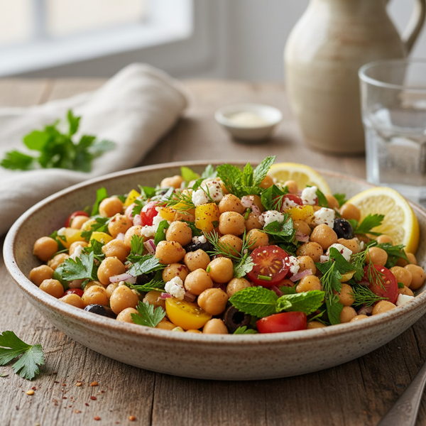 Mediterranean Chickpea and Herb Salad recipe