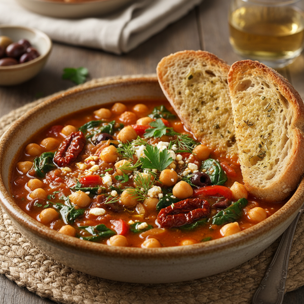 Mediterranean Chickpea and Spinach Stew recipe
