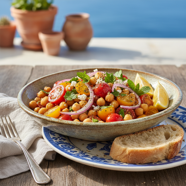 Mediterranean Chickpea and Tomato Delight recipe