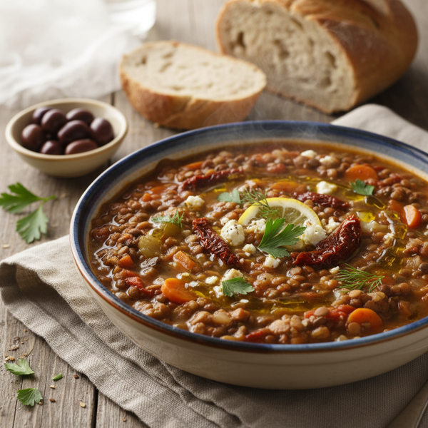 Mediterranean Comfort Lentil Soup recipe