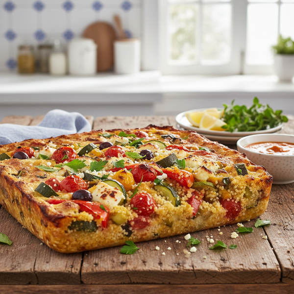 Mediterranean Couscous Bake with Veggies recipe