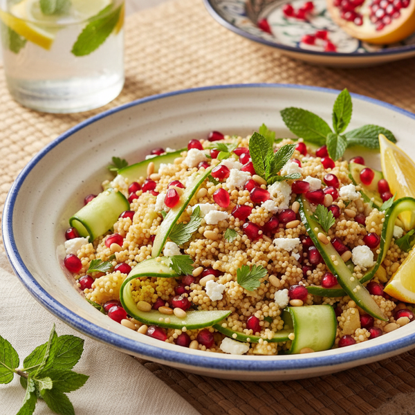 Mediterranean Couscous & Pomegranate Delight recipe