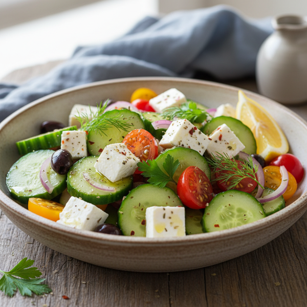 Mediterranean Cucumber & Feta Salad recipe