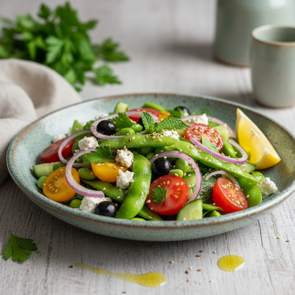 Mediterranean Delight Edamame Salad recipe