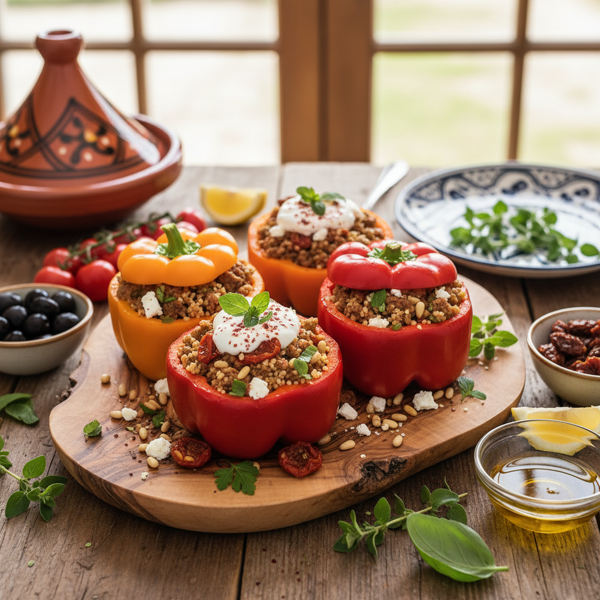 Mediterranean Delight Stuffed Bell Peppers recipe