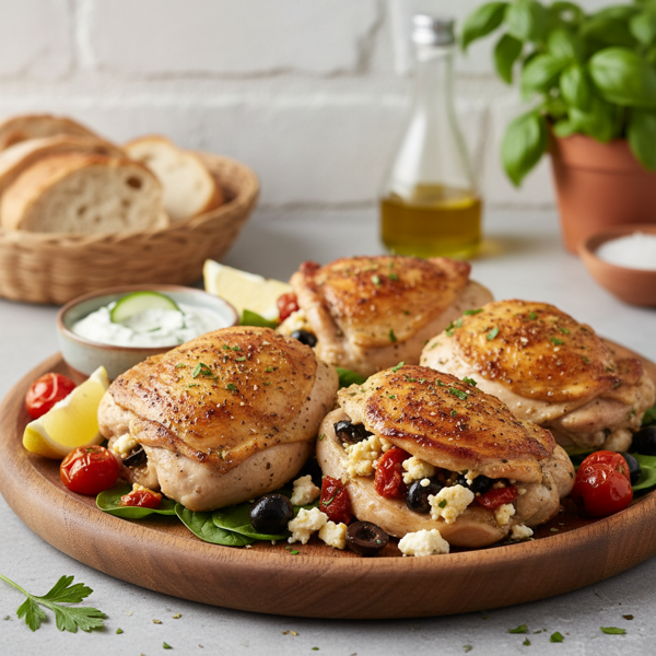 Mediterranean Delight Stuffed Chicken Thighs recipe