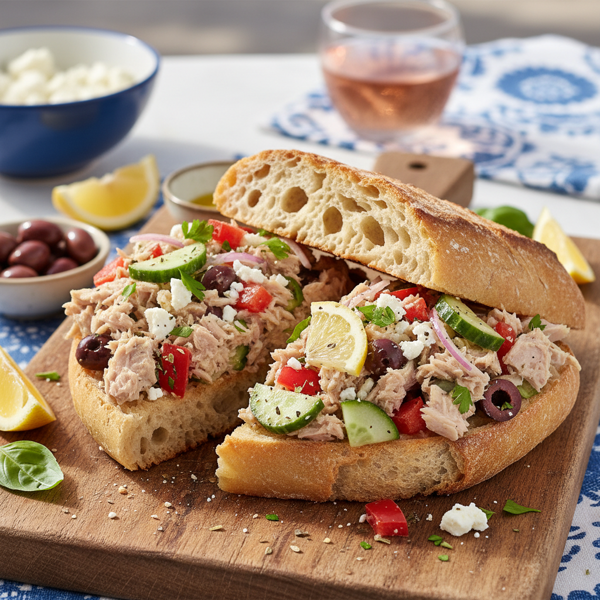 Mediterranean Delight Tuna Salad Ciabatta recipe