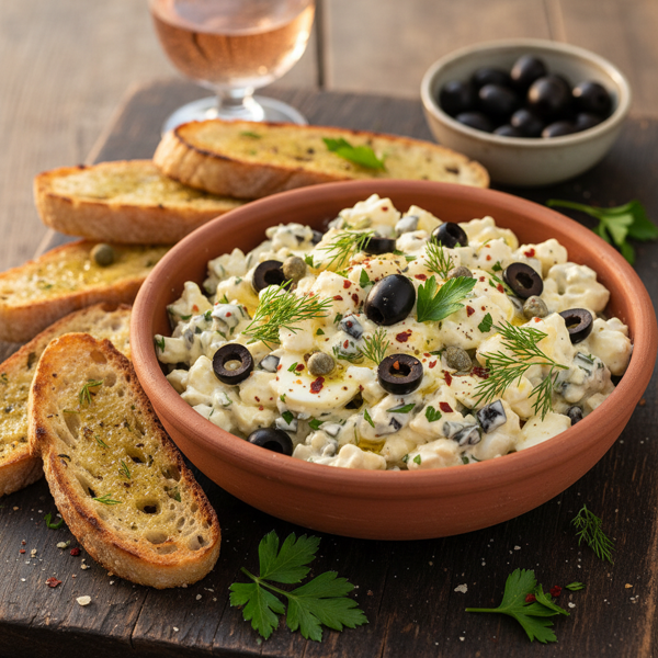 Mediterranean Egg Salad with Capers and Kalamata Olives recipe