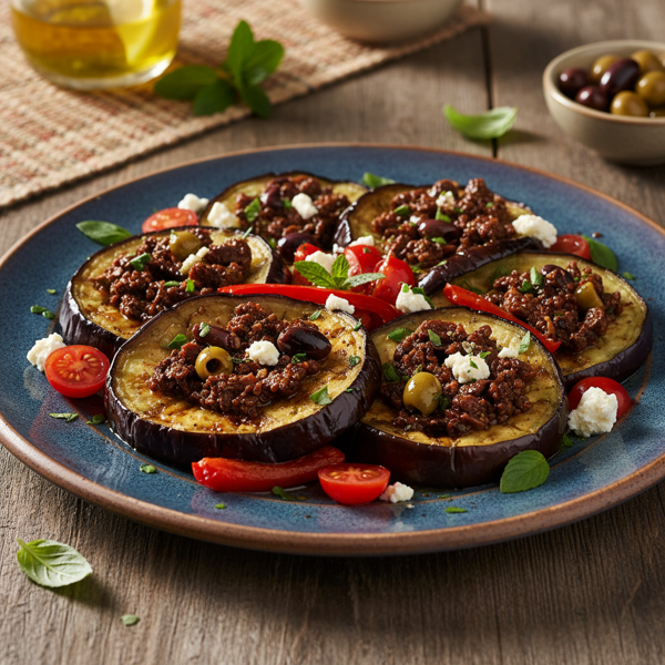 Mediterranean Eggplant Delight with Olive Tapenade recipe