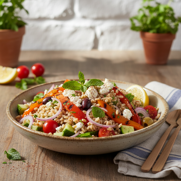 Mediterranean Farro Salad Delight recipe