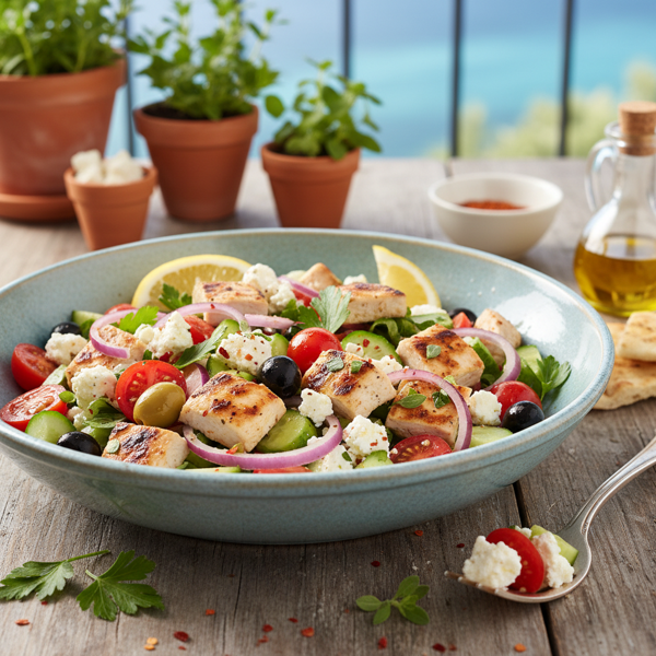 Mediterranean Feta Chicken Salad recipe