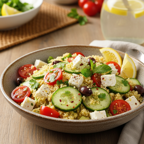 Mediterranean Feta Couscous Salad recipe