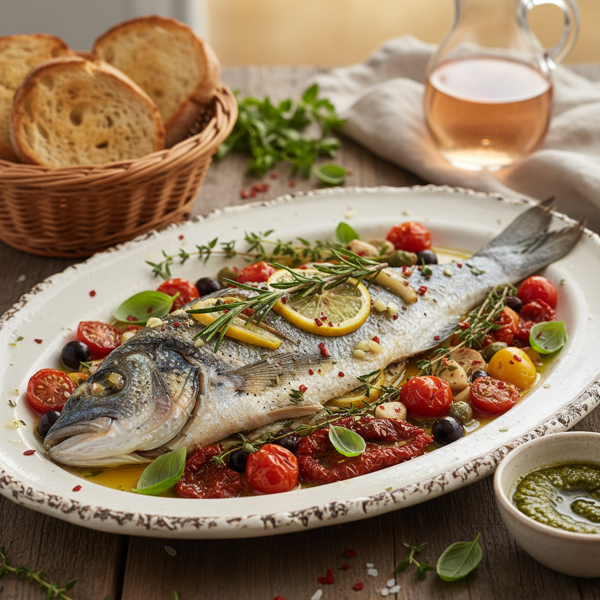 Mediterranean Fish Herb Infusion recipe