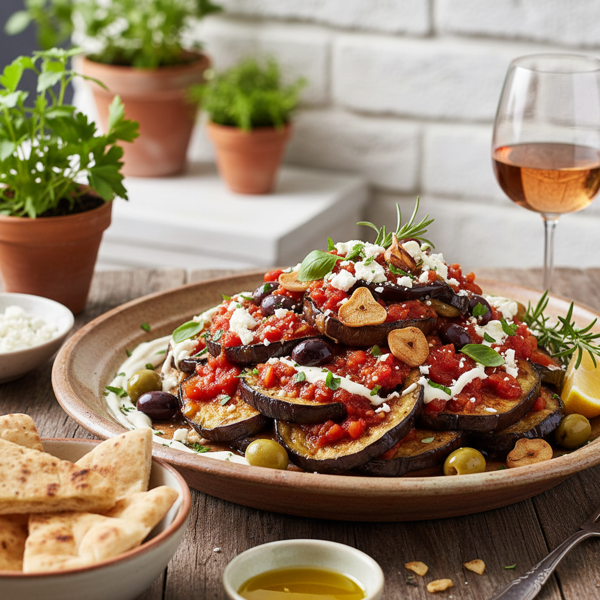 Mediterranean Garlic Eggplant Delight recipe