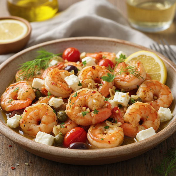 Mediterranean Garlic Shrimp with Feta recipe