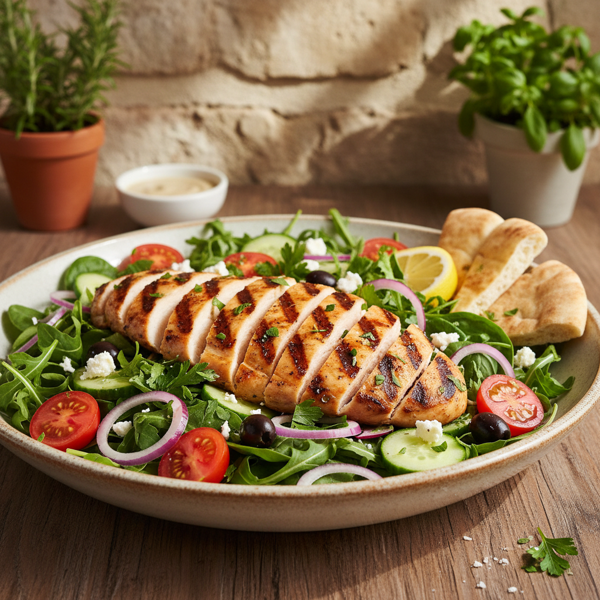 Mediterranean Grilled Chicken Salad recipe