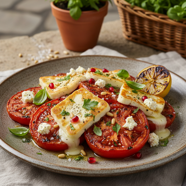 Mediterranean Grilled Tomato & Cheese Delight recipe