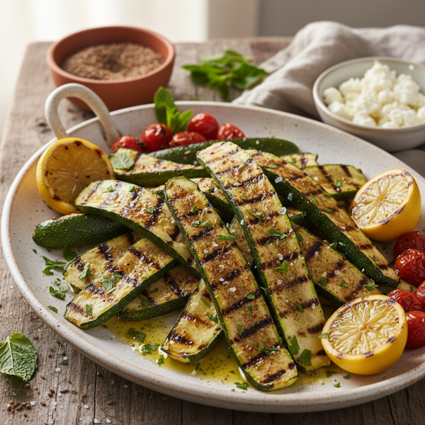 Mediterranean Grilled Zucchini with Cumin and Olive Oil recipe