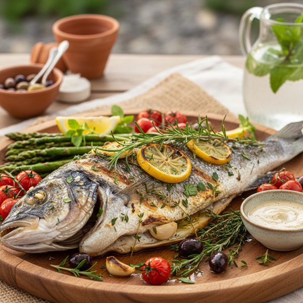 Mediterranean Herb-Grilled Fish recipe