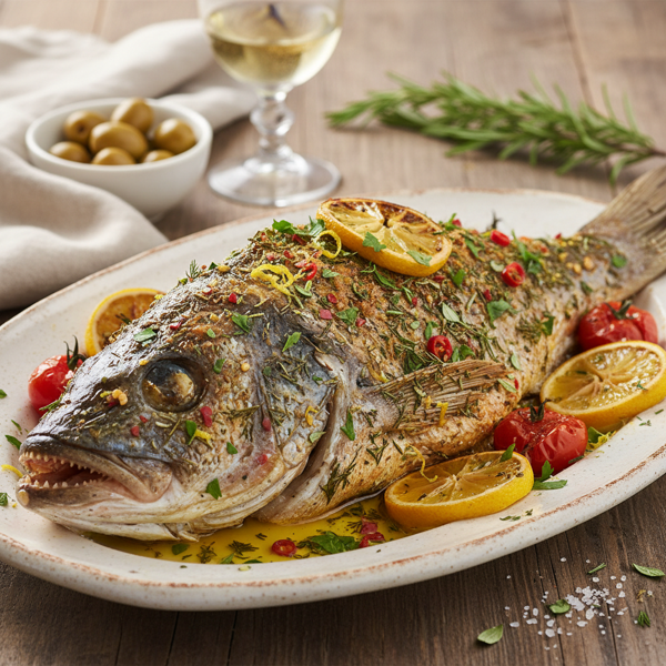 Mediterranean Herb-Infused Baked Grouper recipe
