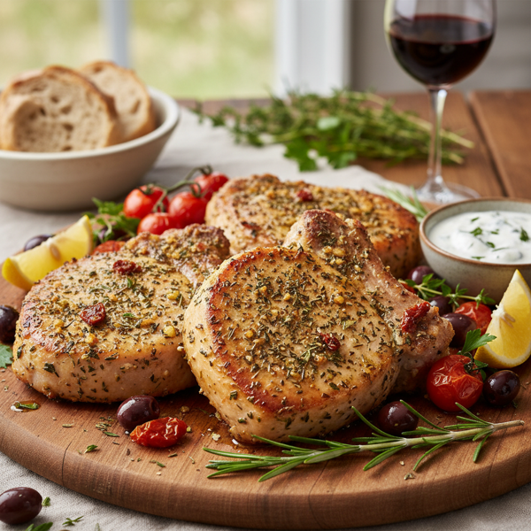Mediterranean Herb-Infused Baked Pork Chops recipe