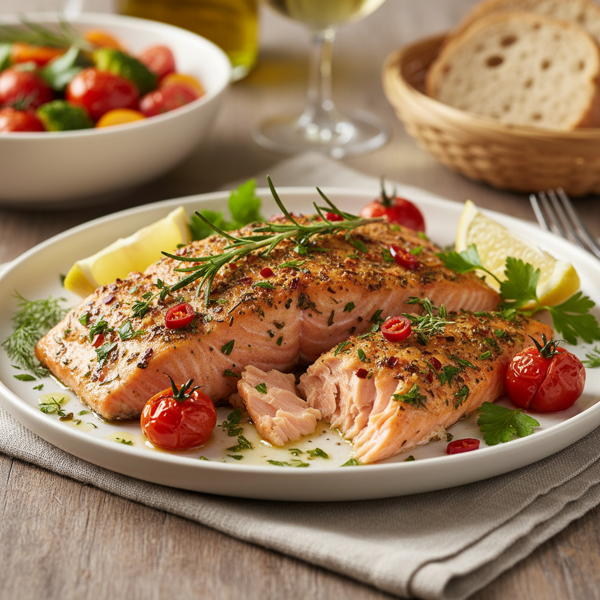 Mediterranean Herb-Infused Baked Salmon recipe
