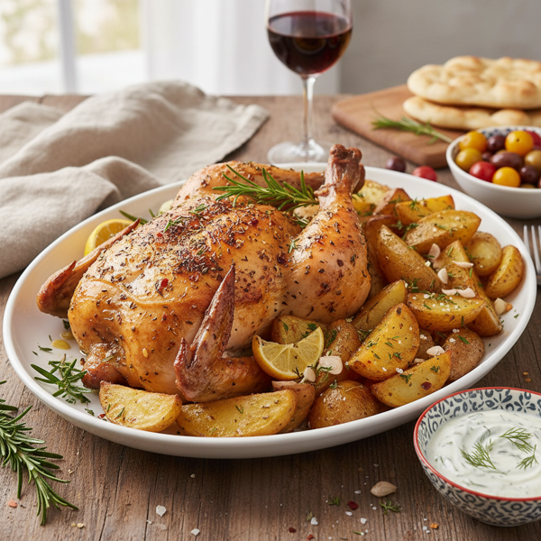 Mediterranean Herb Chicken & Roasted Potatoes recipe