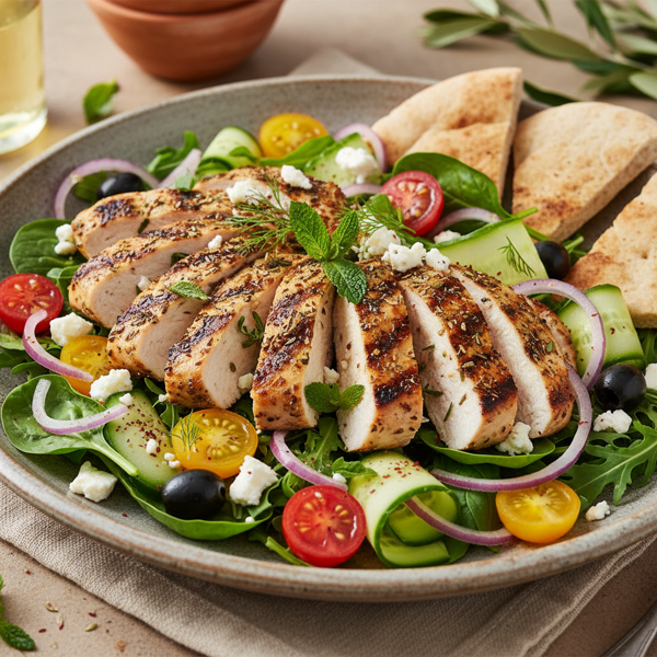 Mediterranean Herb Grilled Chicken Salad recipe