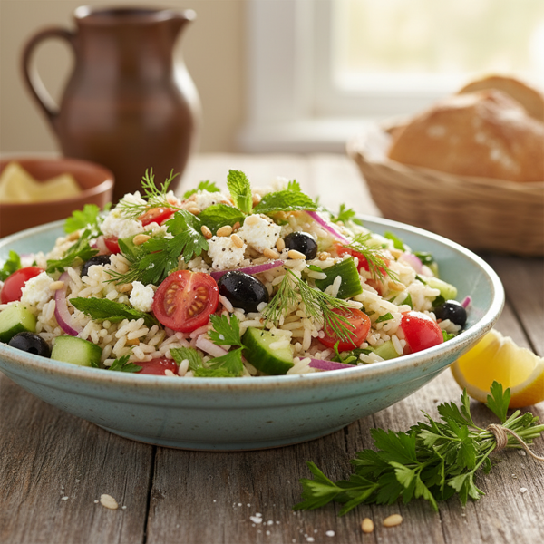 Mediterranean Herb Rice Salad recipe