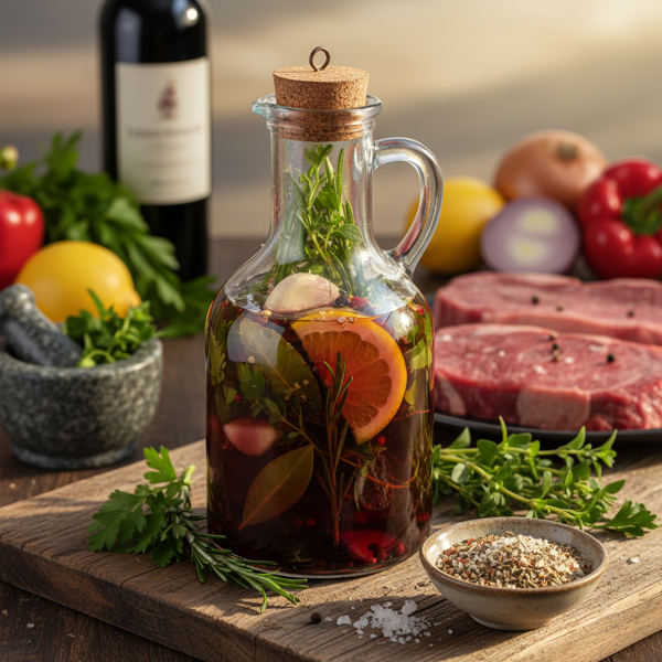Mediterranean Herb Wine Marinade for Meats recipe