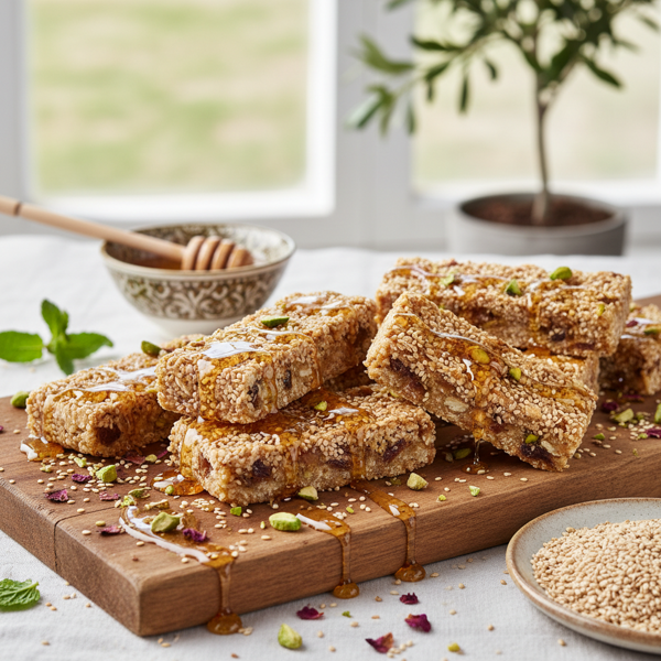 Mediterranean Honey Sesame Bars recipe
