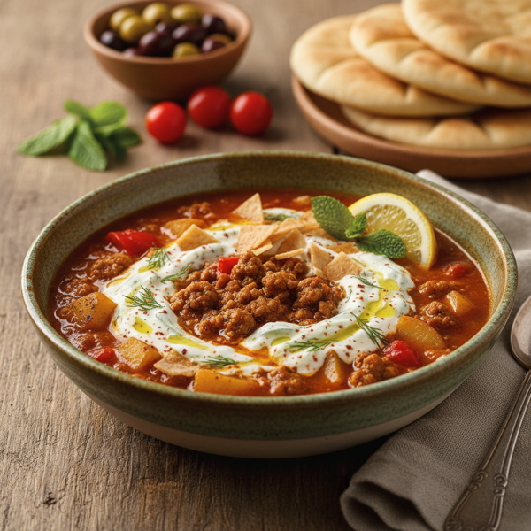 Mediterranean Lamb Gyro Soup recipe