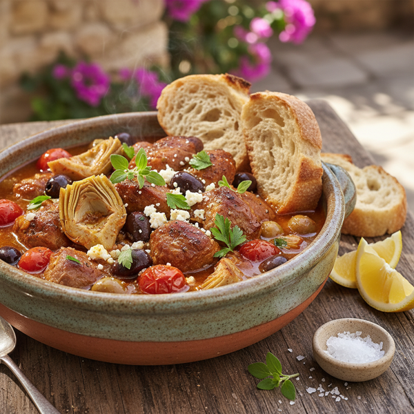Mediterranean Lamb & Artichoke Stew recipe
