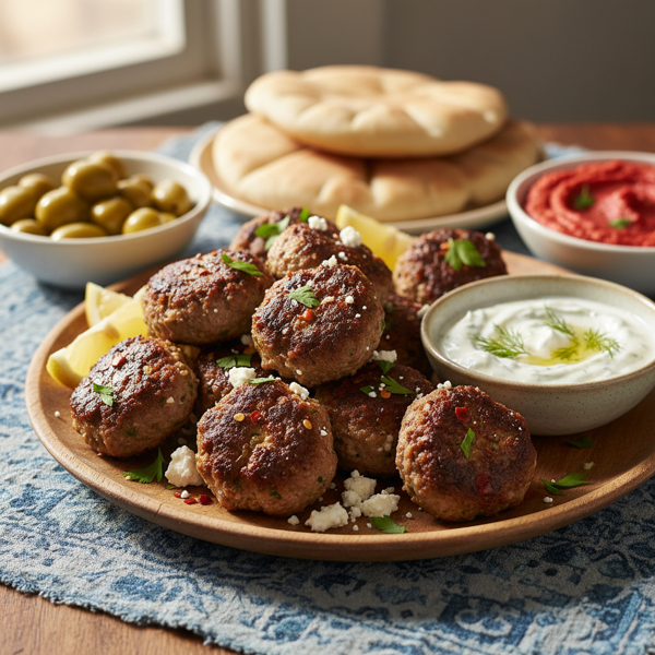 Mediterranean Lamb & Feta Keftedakia recipe