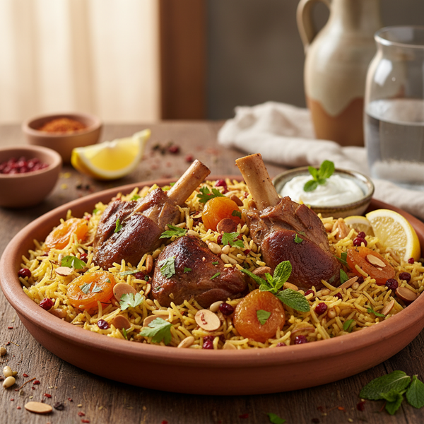 Mediterranean Lamb and Rice Pilaf recipe