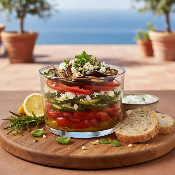 Mediterranean Layered Veggie Delight recipe