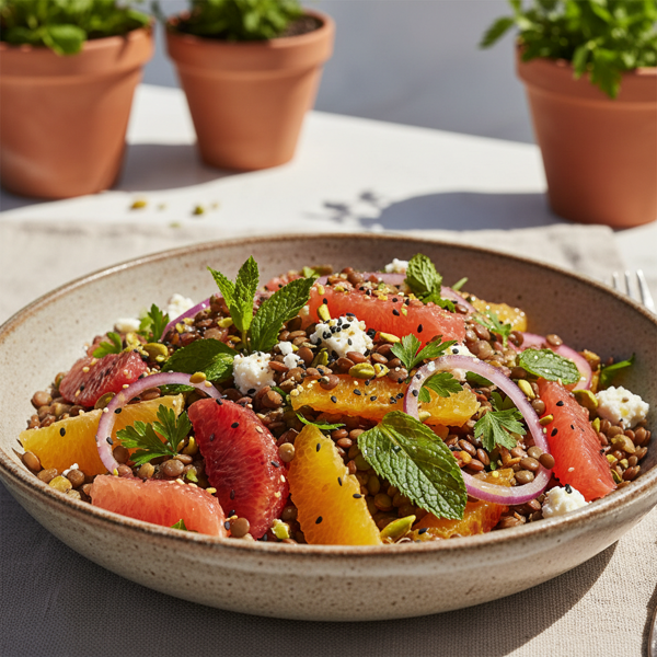 Mediterranean Lentil & Citrus Salad recipe