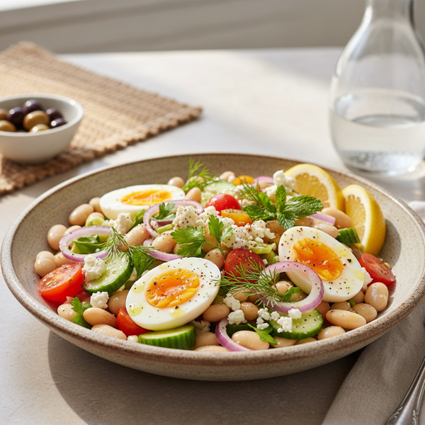 Mediterranean Lima Bean & Egg Salad recipe