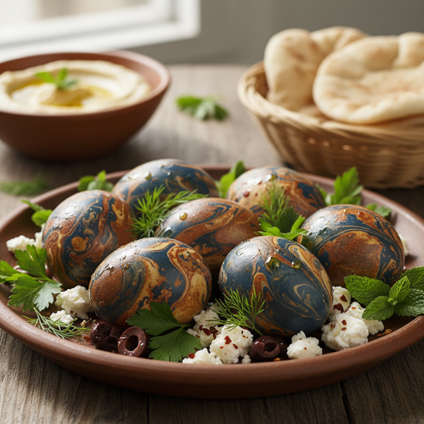 Mediterranean Marbled Eggs recipe