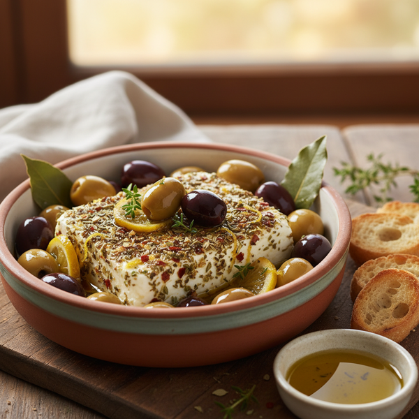 Mediterranean Marinated Feta with Kalamata Olives recipe
