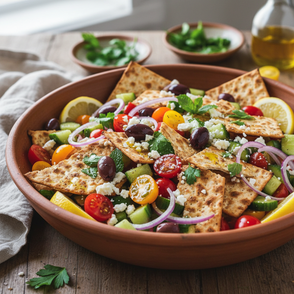Mediterranean Matzah Salad recipe