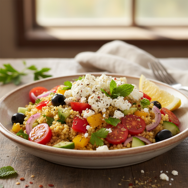 Mediterranean Millet Salad with Feta recipe