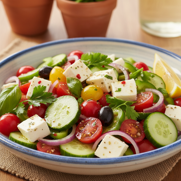 Mediterranean Mozzarella & Veggie Salad recipe