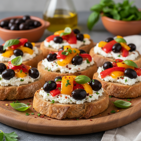 Mediterranean Olive & Roasted Pepper Bites recipe