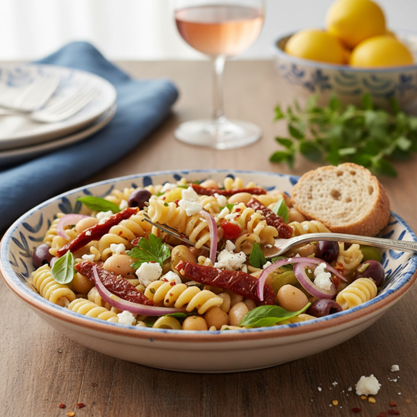 Mediterranean Pasta and Bean Salad recipe